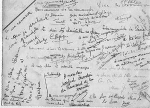 COLLEGE MODERNE DE JEUNES FILLES 1958 5 EME 1 SIGNATURES DE LA CLASSE